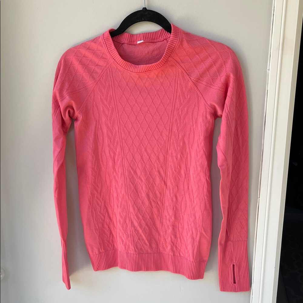 Lululemon pink long sleeve shirt